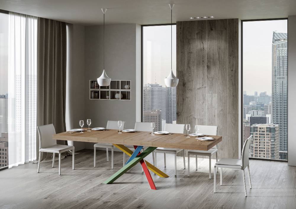 Itamoby Tavolo allungabile 90×130/234 cm Volantis Premium Quercia Natura telaio 4/B Ultimi due giorni