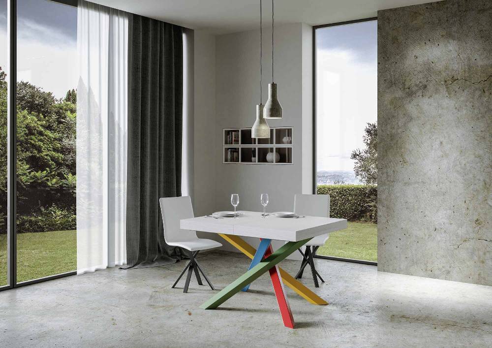 Itamoby Tavolo allungabile 90×130/234 cm Volantis Premium Bianco Frassino telaio 4/B Ultimo giorno