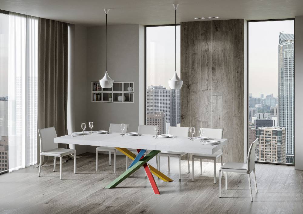 Itamoby Tavolo allungabile 90×130/234 cm Volantis Premium Bianco Frassino telaio 4/B Ultimo giorno