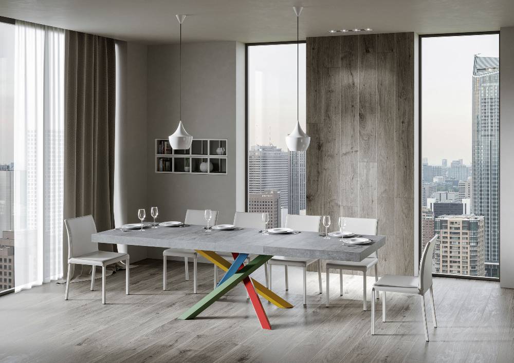 Itamoby Tavolo allungabile 90×120/224 cm Volantis Premium Cemento telaio 4/B Fino al 50% di sconto