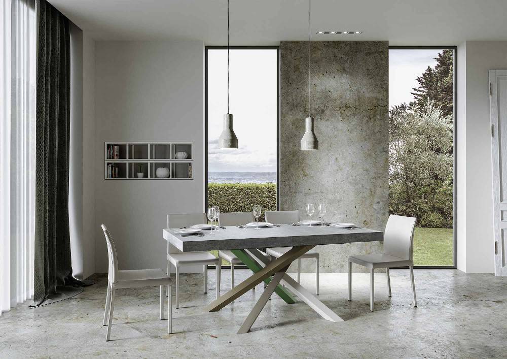 Itamoby Tavolo allungabile 90×180/284 cm Volantis Premium Cemento telaio 4/A Offerta speciale della fabbrica