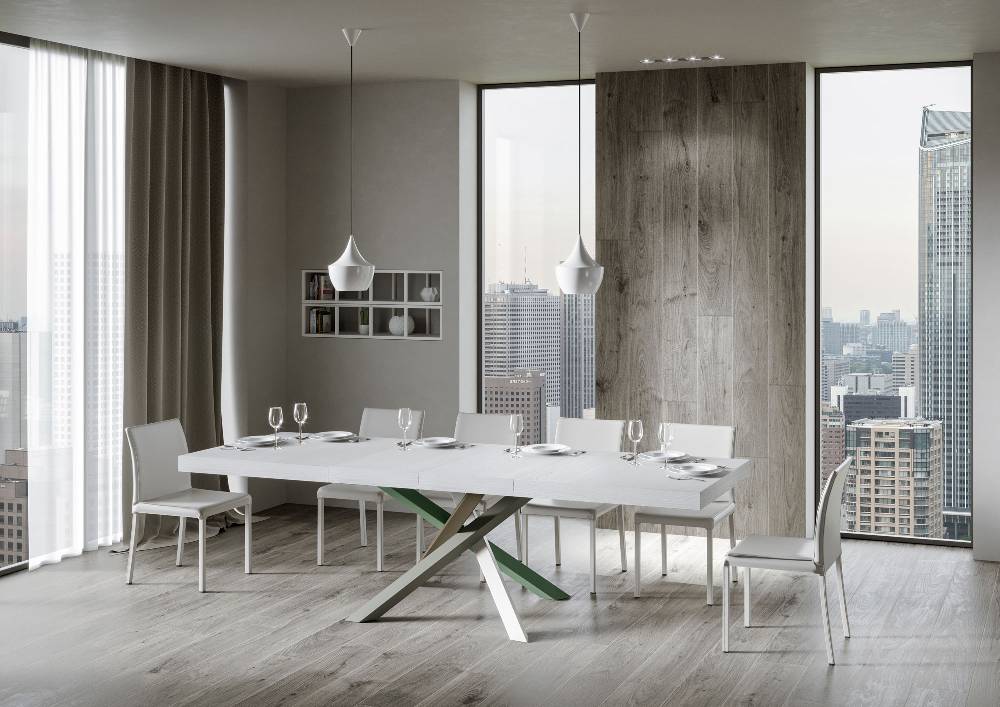 Itamoby Tavolo allungabile 90×130/234 cm Volantis Premium Bianco Frassino telaio 4/A Duty-free