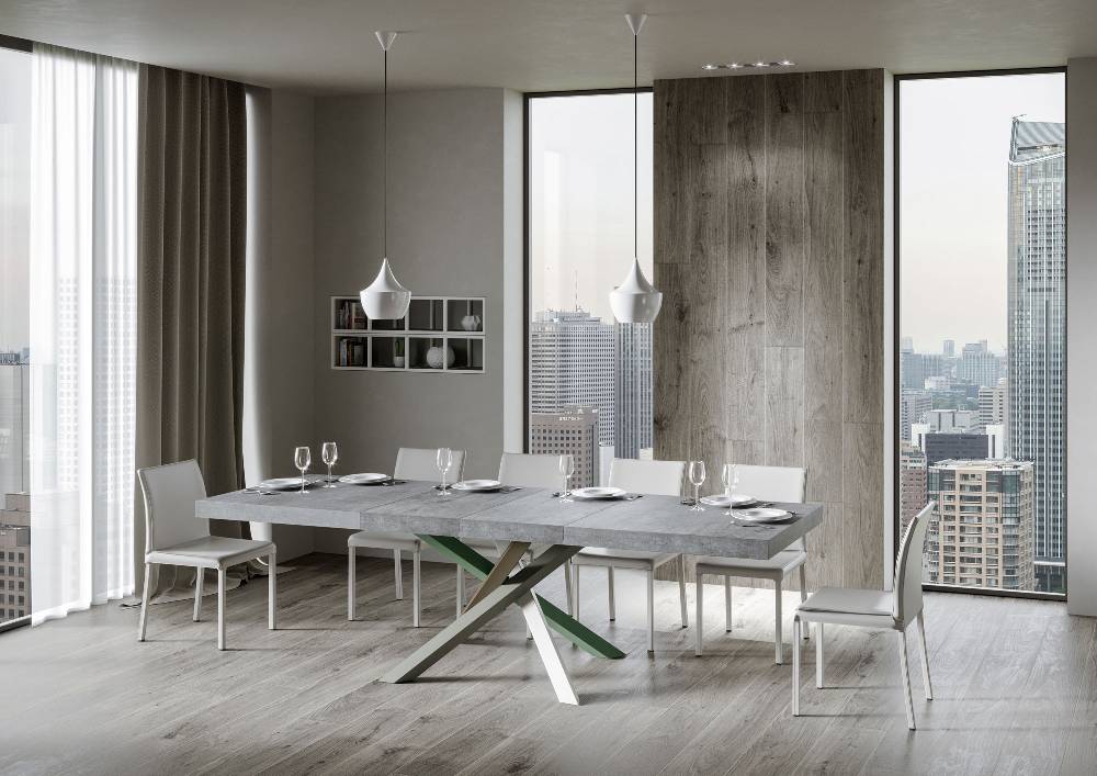 Itamoby Tavolo allungabile 90×120/224 cm Volantis Premium Cemento telaio 4/A Sconti questo mese