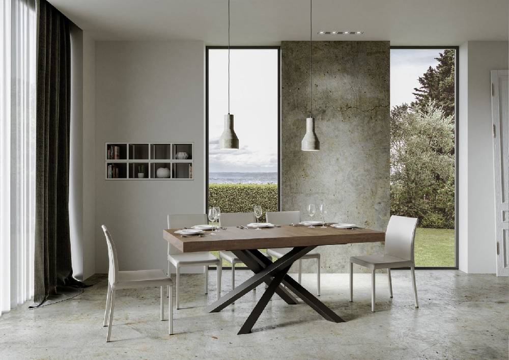 Itamoby Tavolo allungabile 90×160/264 cm Volantis Premium Noce telaio Antracite Vendita