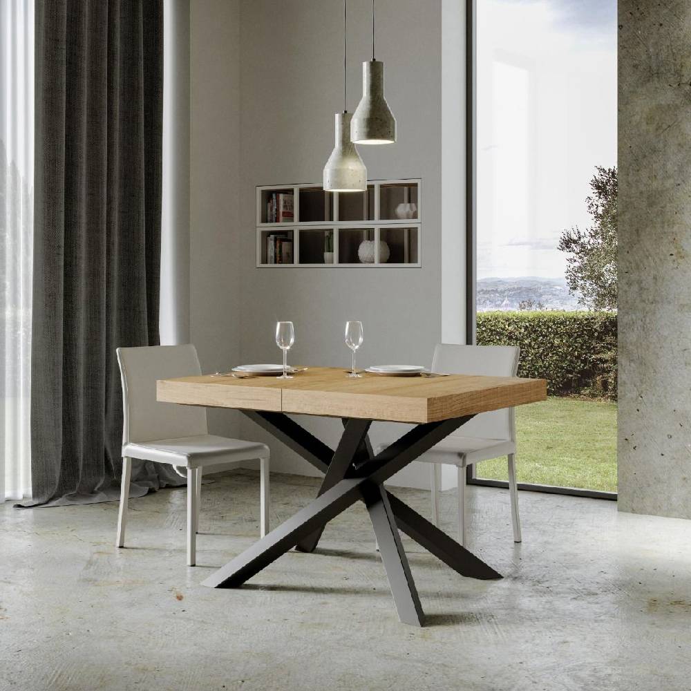 Itamoby Tavolo allungabile 90×130/234 cm Volantis Premium Quercia Natura telaio Antracite Fino Al -60%