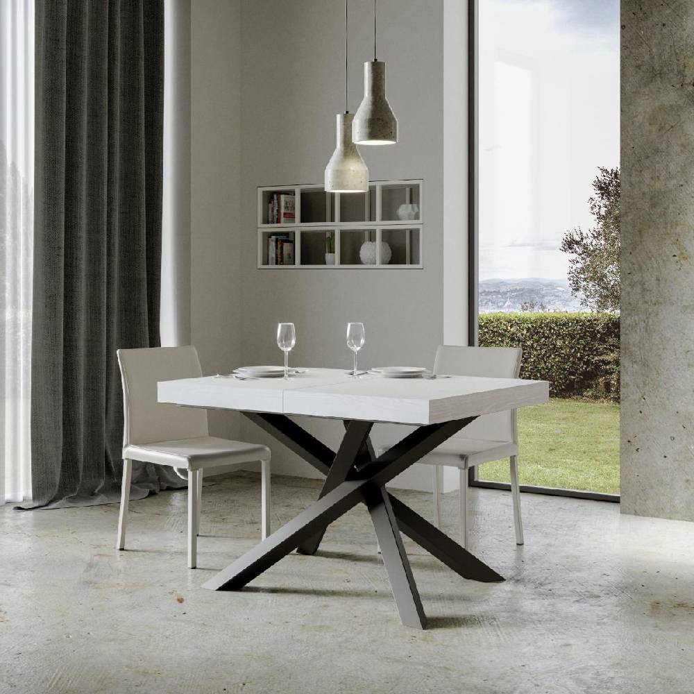 Itamoby Tavolo allungabile 90×130/234 cm Volantis Premium Bianco Frassino telaio Antracite Shopping Online