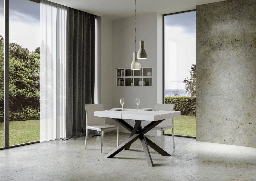 Itamoby Tavolo allungabile 90×130/234 cm Volantis Premium Bianco Frassino telaio Antracite Shopping Online