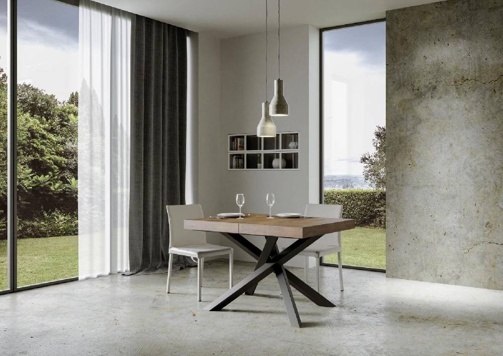 Itamoby Tavolo allungabile 90×120/224 cm Volantis Premium Noce telaio Antracite Affare Del Giorno