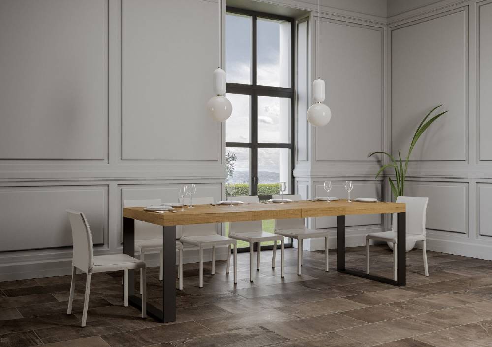 Itamoby Tavolo allungabile 90×140/244 cm Tecno Premium Quercia Natura Sconto