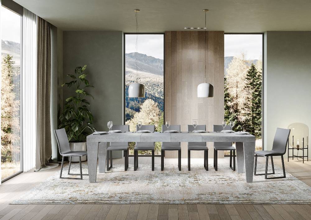 Itamoby Tavolo allungabile 90×180/284 cm Spimbo Premium Cemento Saldi Di Fabbrica