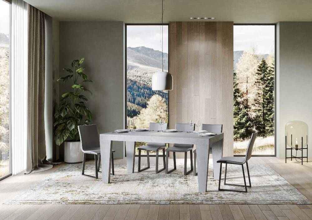 Itamoby Tavolo allungabile 90×160/264 cm Spimbo Premium Cemento In Saldo