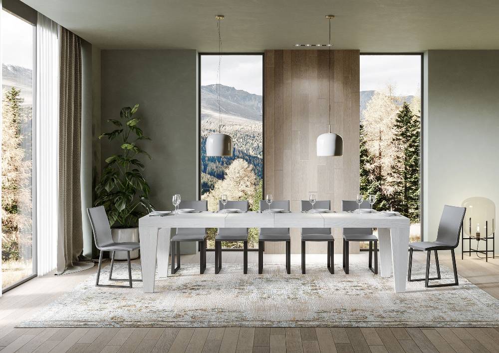 Itamoby Tavolo allungabile 90×160/264 cm Spimbo Premium Bianco Frassino Moda