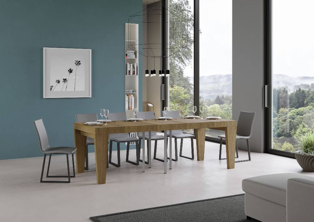 Itamoby Tavolo allungabile 90×90/246 cm Spimbo Premium Quercia Natura Offerta natalizia