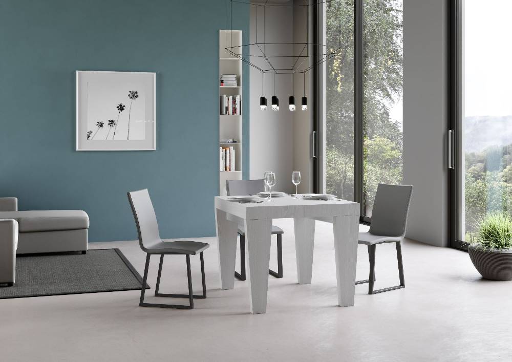Itamoby Tavolo allungabile 90×90/246 cm Spimbo Premium Bianco Frassino Offerta Pasqua