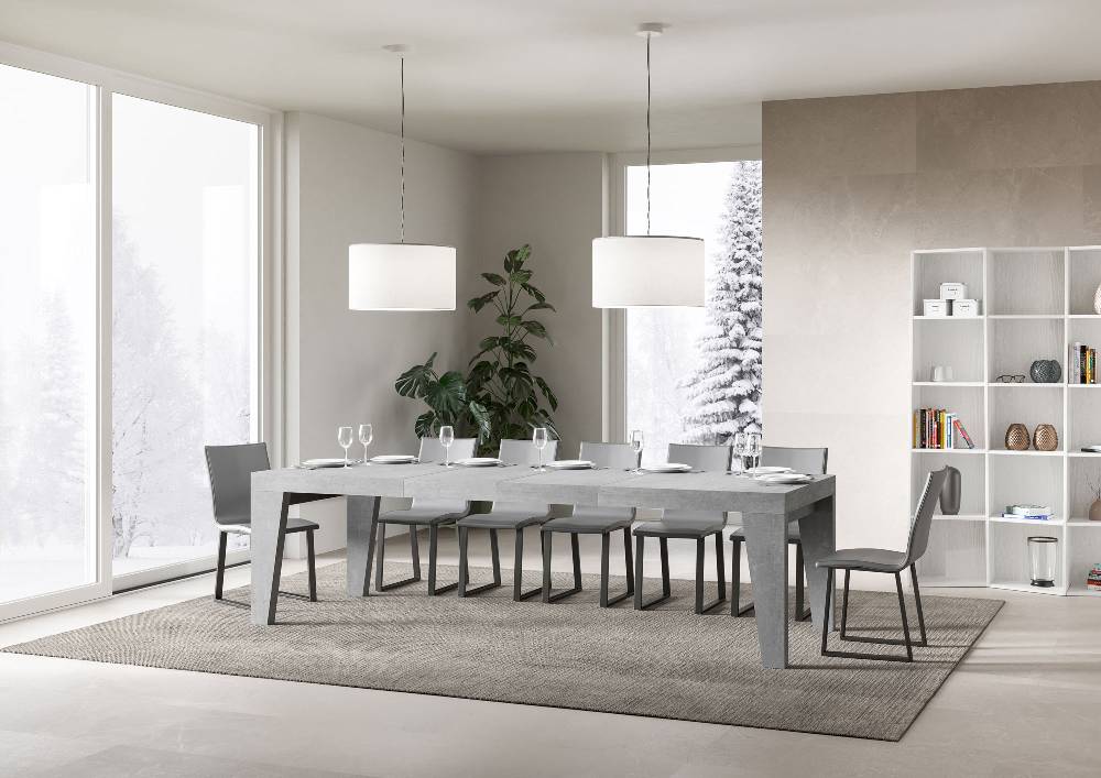 Itamoby Tavolo allungabile 90×160/264 cm Naxy Premium Cemento Vendita calda
