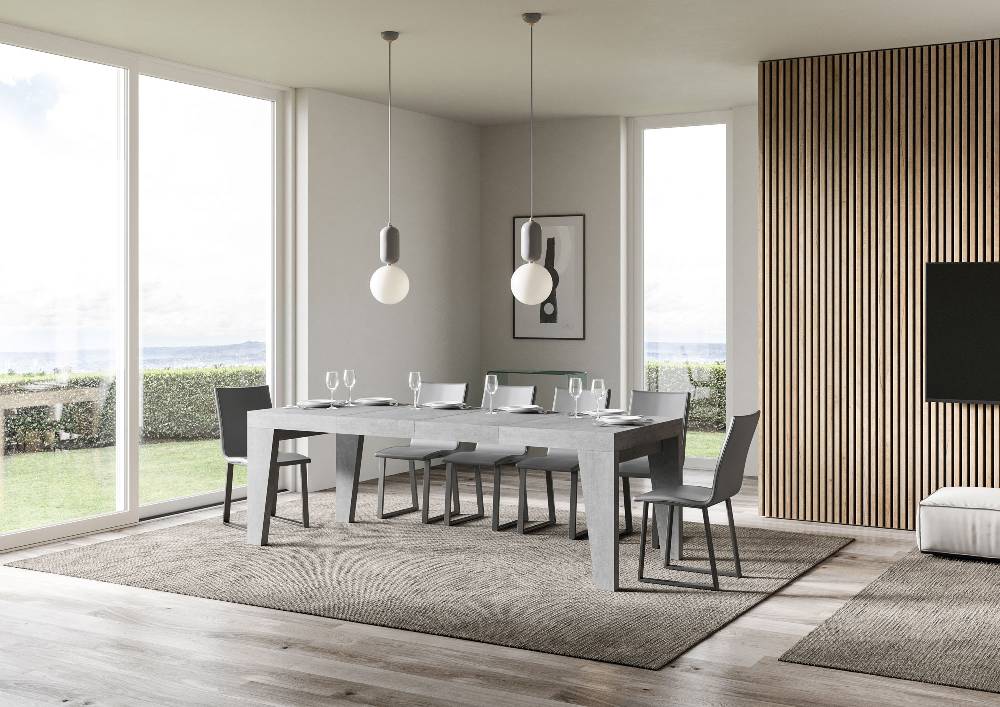 Itamoby Tavolo allungabile 90×140/244 cm Naxy Premium cemento Offerta temporanea