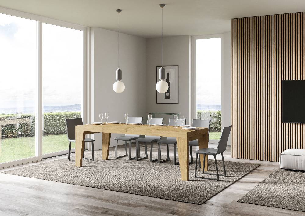 Itamoby Tavolo allungabile 90×140/244 cm Naxy Premium Quercia Natura Offerte esclusive