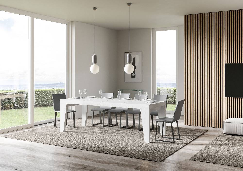 Itamoby Tavolo allungabile 90×120/224 cm Naxy Premium Bianco Frassino Offerte speciali