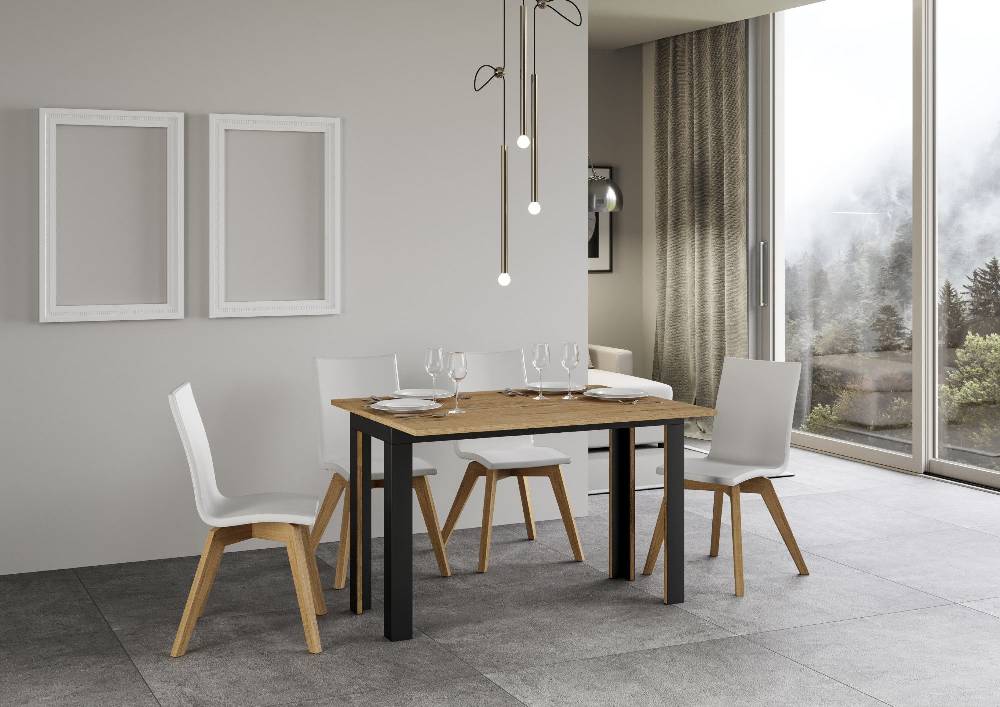 Itamoby Tavolo Linea Double Quercia Natura 120×45 aperto 120×90 gambe/telaio Antracite ACQUISTA ORA