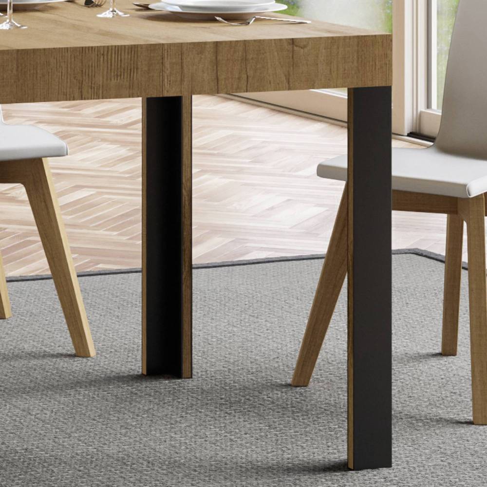 Itamoby Tavolo Linea Allungabile piano Quercia Natura 90×130 Allungato 234 telaio Antracite Enormi sconti