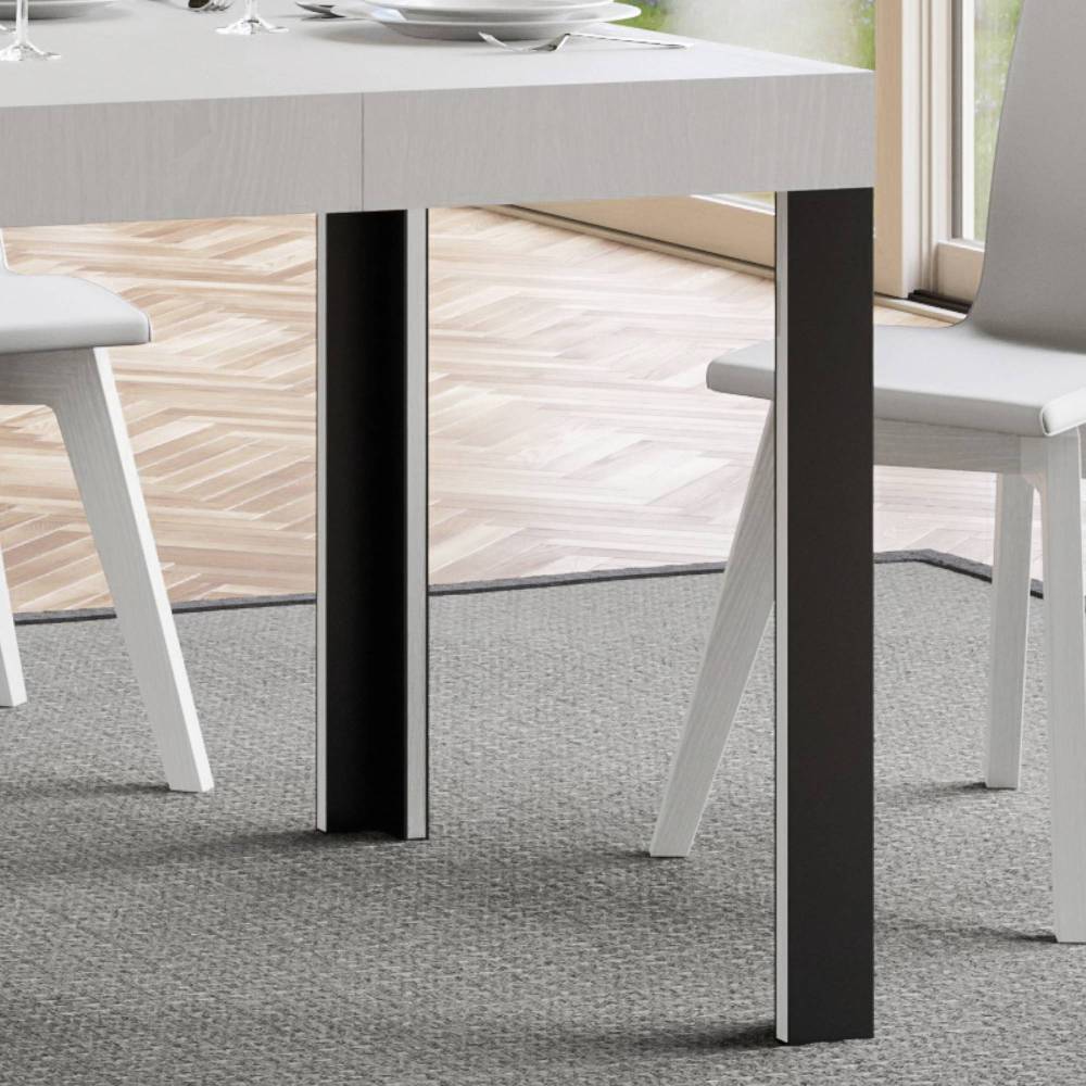 Itamoby Tavolo Linea Allungabile piano Bianco Frassino 90×130 Allungato 234 telaio Antracite 50% di sconto con spedizione gratuita