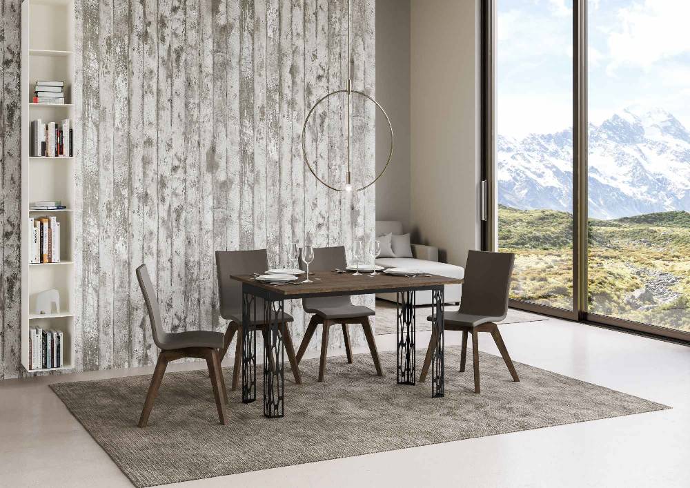 Itamoby Tavolo Ghibli Double Noce 120×45 aperto/Allungato 120×90/200×90 gambe/telaio Antracite Black Friday Prezzi