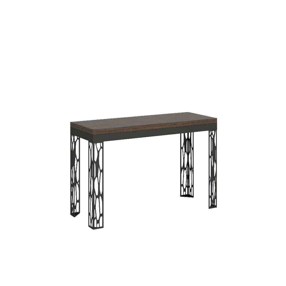 Itamoby Tavolo Ghibli Double Noce 120×45 aperto/Allungato 120×90/200×90 gambe/telaio Antracite Black Friday Prezzi