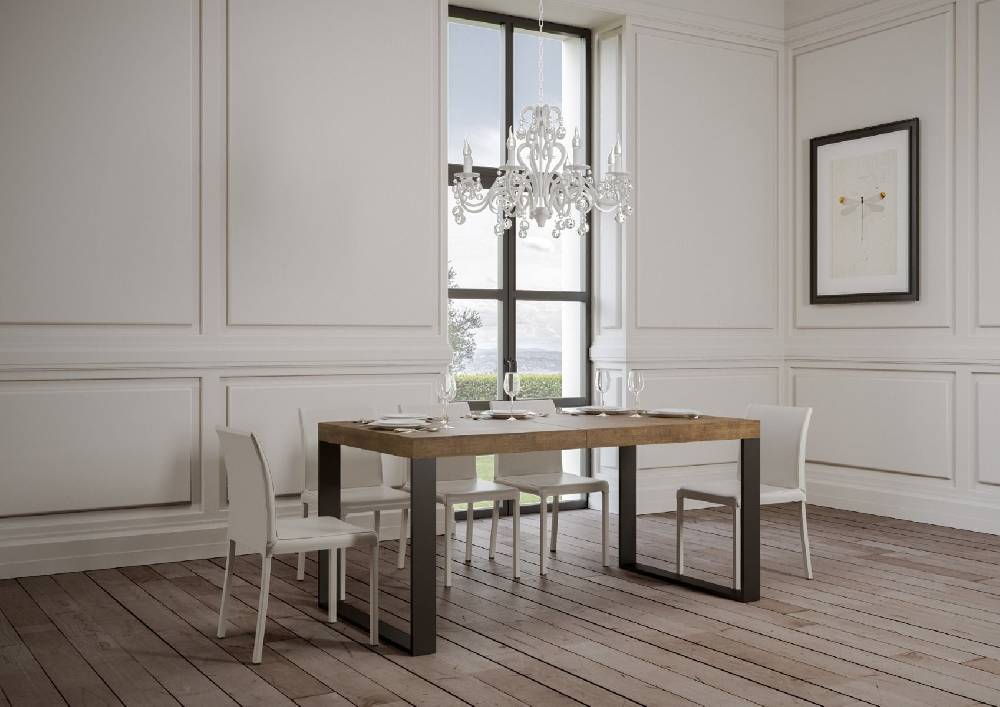 Itamoby Tavolo Tecno Premium Allungabile piano Noce 90×160 Allungato 420 telaio Antracite Hotsell
