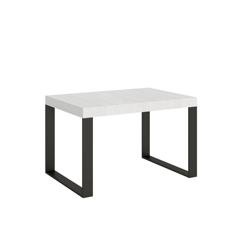 Itamoby Tavolo Tecno Premium Allungabile piano Bianco Frassino 90×130 Allungato 390 telaio Antracite