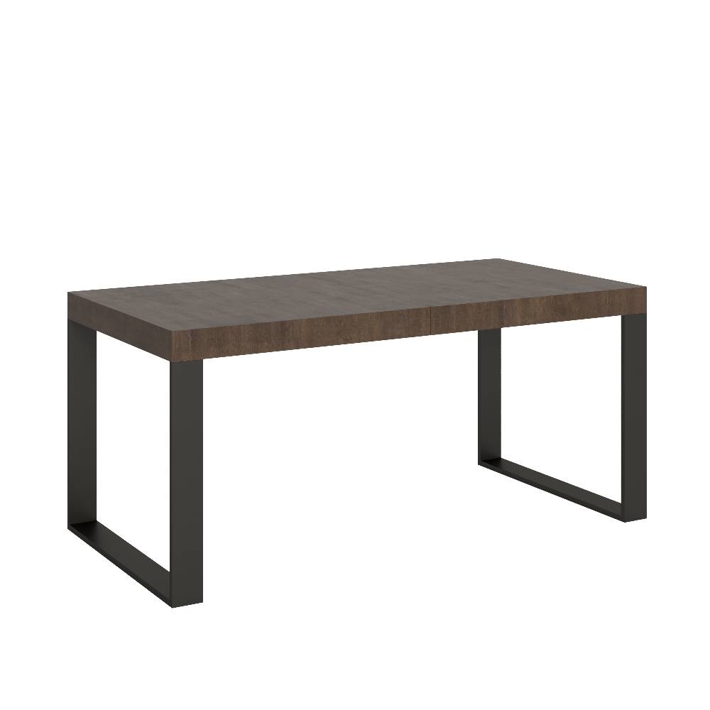 Itamoby Tavolo Tecno Premium Allungabile piano Noce 90×180 Allungato 284 telaio Antracite