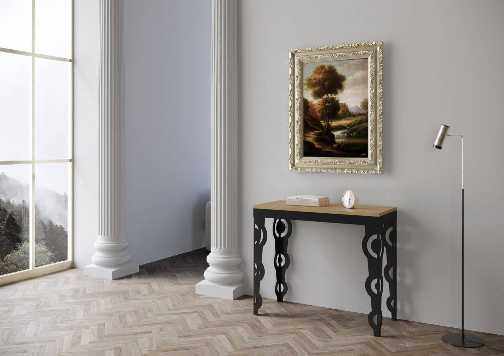 Itamoby Consolle Karamay Evolution Quercia Natura telaio Antracite Black Friday