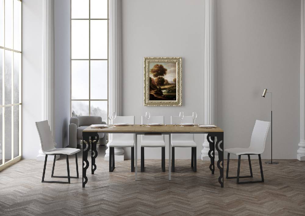 Itamoby Consolle Karamay Evolution Quercia Natura telaio Antracite Black Friday