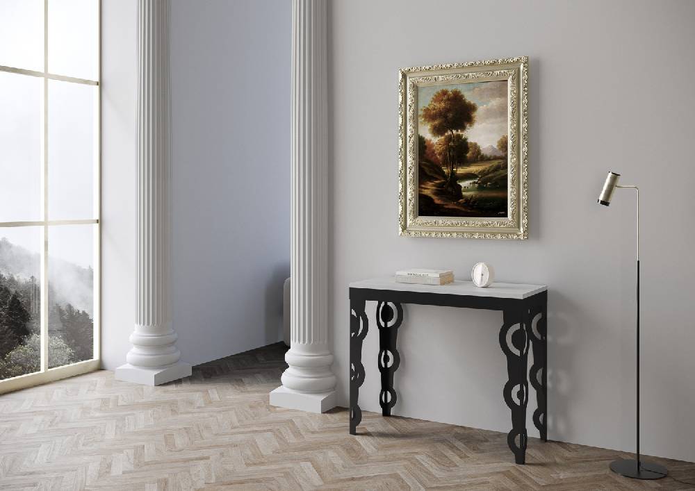 Itamoby Consolle Karamay Evolution Bianco Frassino telaio Antracite Cyber Monday