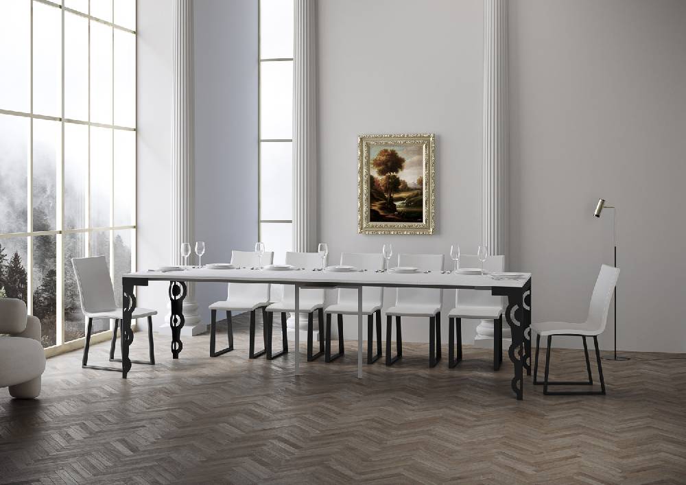 Itamoby Consolle Karamay Evolution Bianco Frassino telaio Antracite Cyber Monday