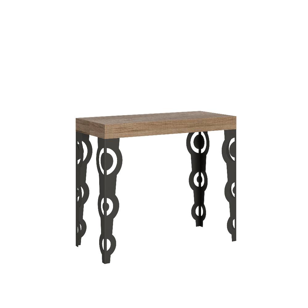 Itamoby Consolle Karamay Small Quercia Natura telaio Antracite Online Outlet