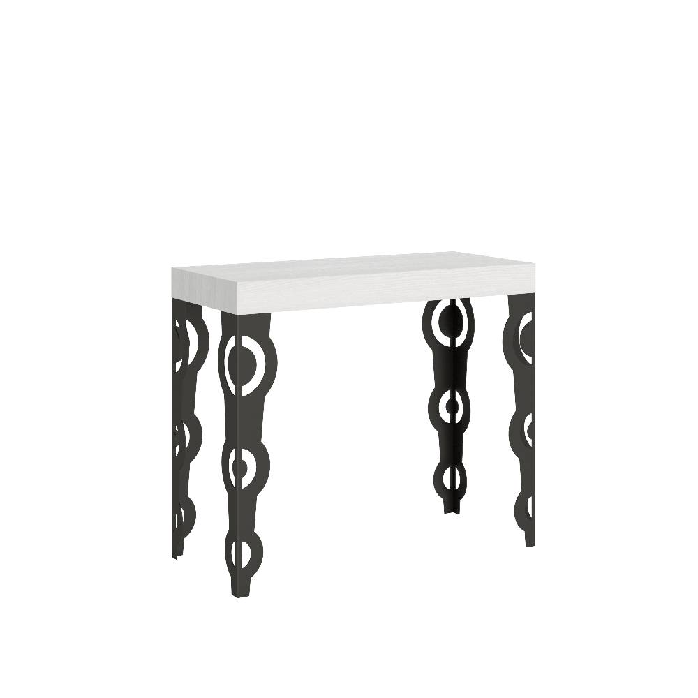 Itamoby Consolle Karamay Small Bianco Frassino telaio Antracite Offerta temporanea