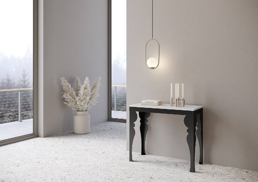 Itamoby Consolle Paxon Evolution Bianco Frassino telaio Antracite Sconti VIP