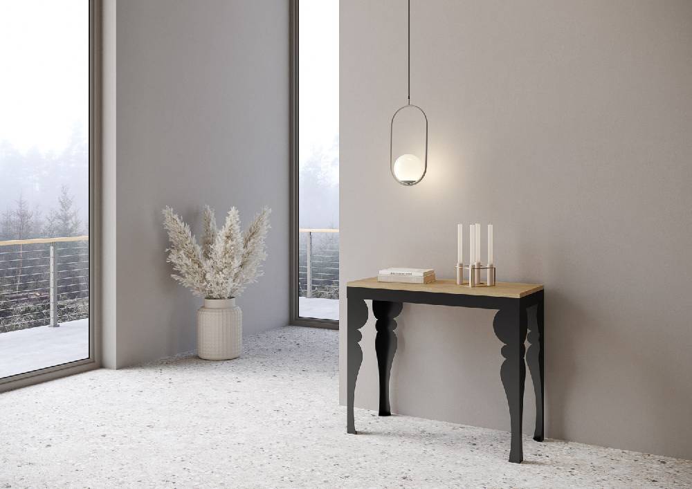 Itamoby Consolle Paxon Small Evolution Quercia Natura telaio Antracite Offerta settimanale