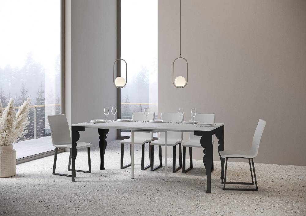 Itamoby Consolle Paxon Small Evolution Bianco Frassino telaio Antracite Ritorno libero
