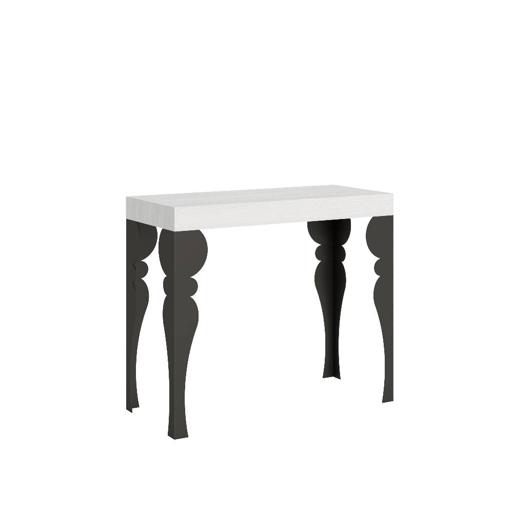 Itamoby Consolle Paxon Small Bianco Frassino telaio Antracite