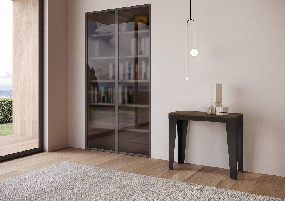 Itamoby Consolle Flame Evolution Noce telaio Antracite Fino al 60% di sconto
