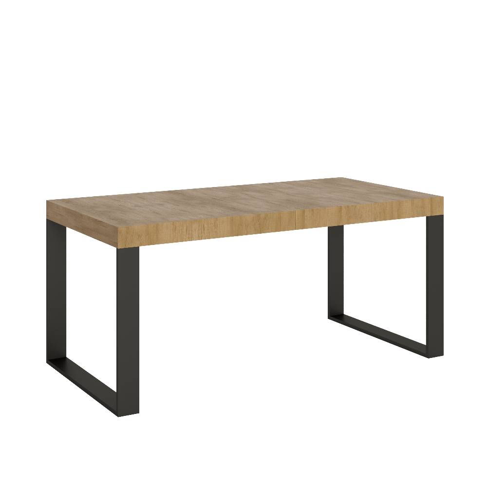 Itamoby Tavolo Tecno Allungabile piano Quercia Natura 90×180 Allungato 284 telaio Antracite