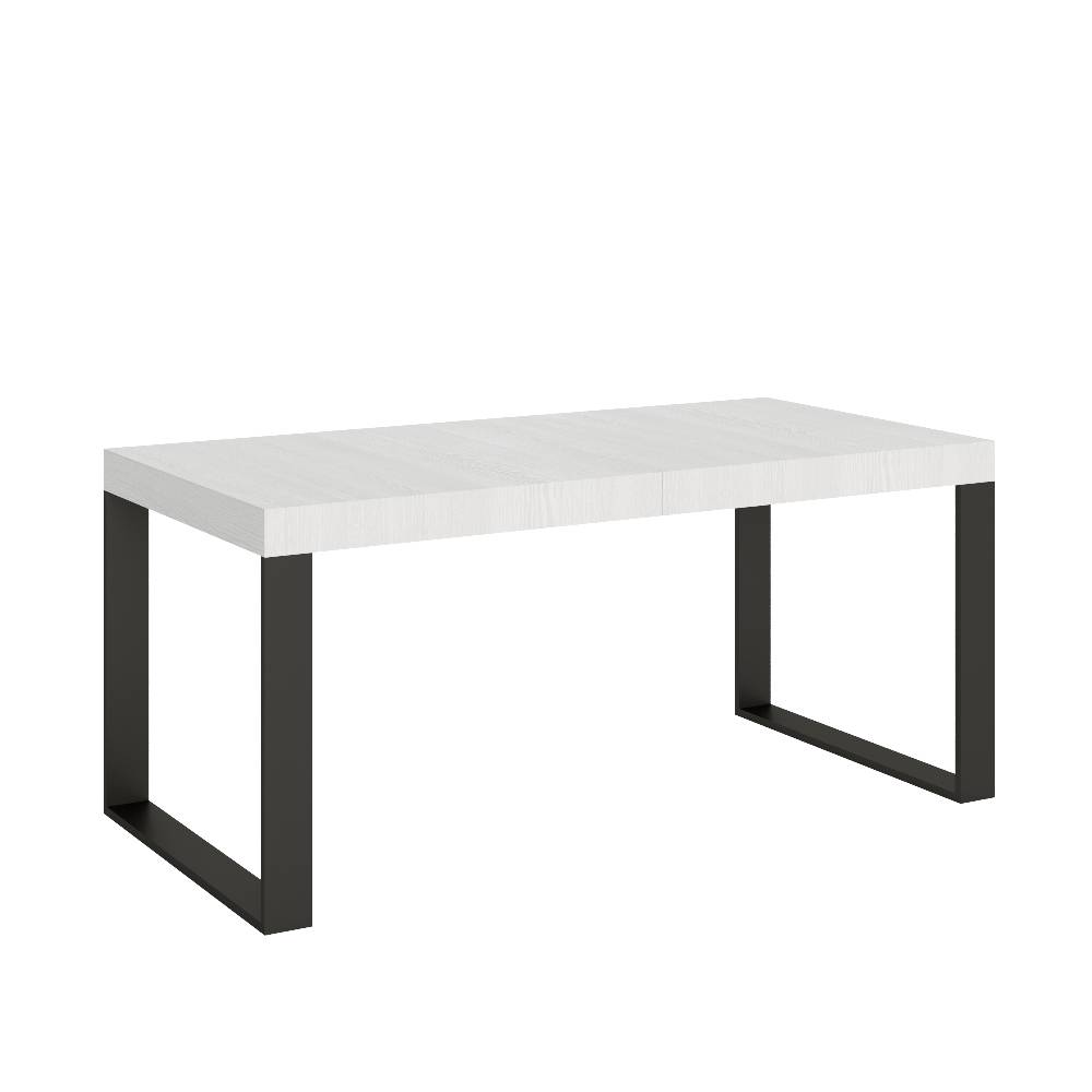 Itamoby Tavolo Tecno Allungabile piano Bianco Frassino 90×180 Allungato 284 telaio Antracite