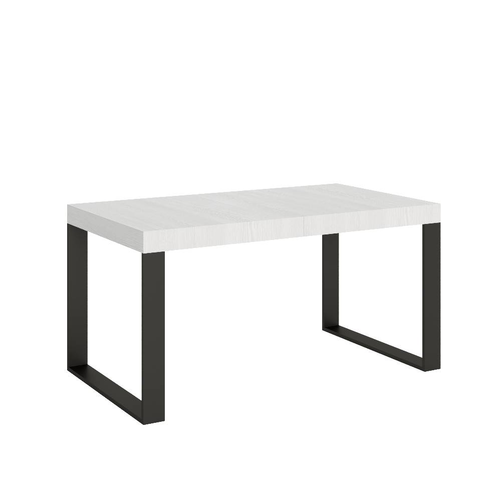 Itamoby Tavolo Tecno Allungabile piano Bianco Frassino 90×160 Allungato 264 telaio Antracite Duty-free