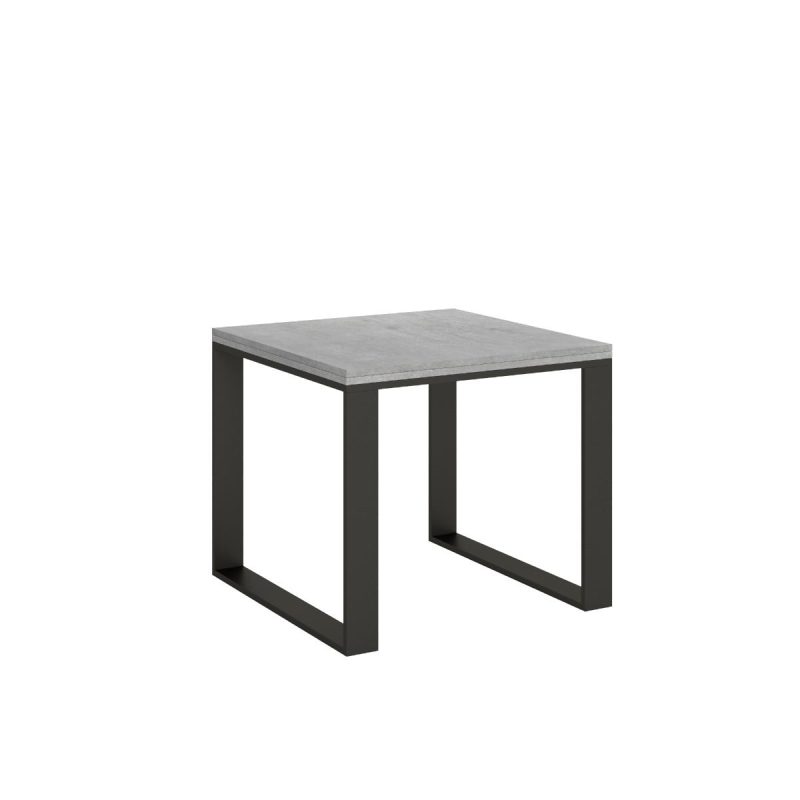 Itamoby Tavolo Tecno Libra Cemento 90×120 Allungato 90×240 telaio Antracite