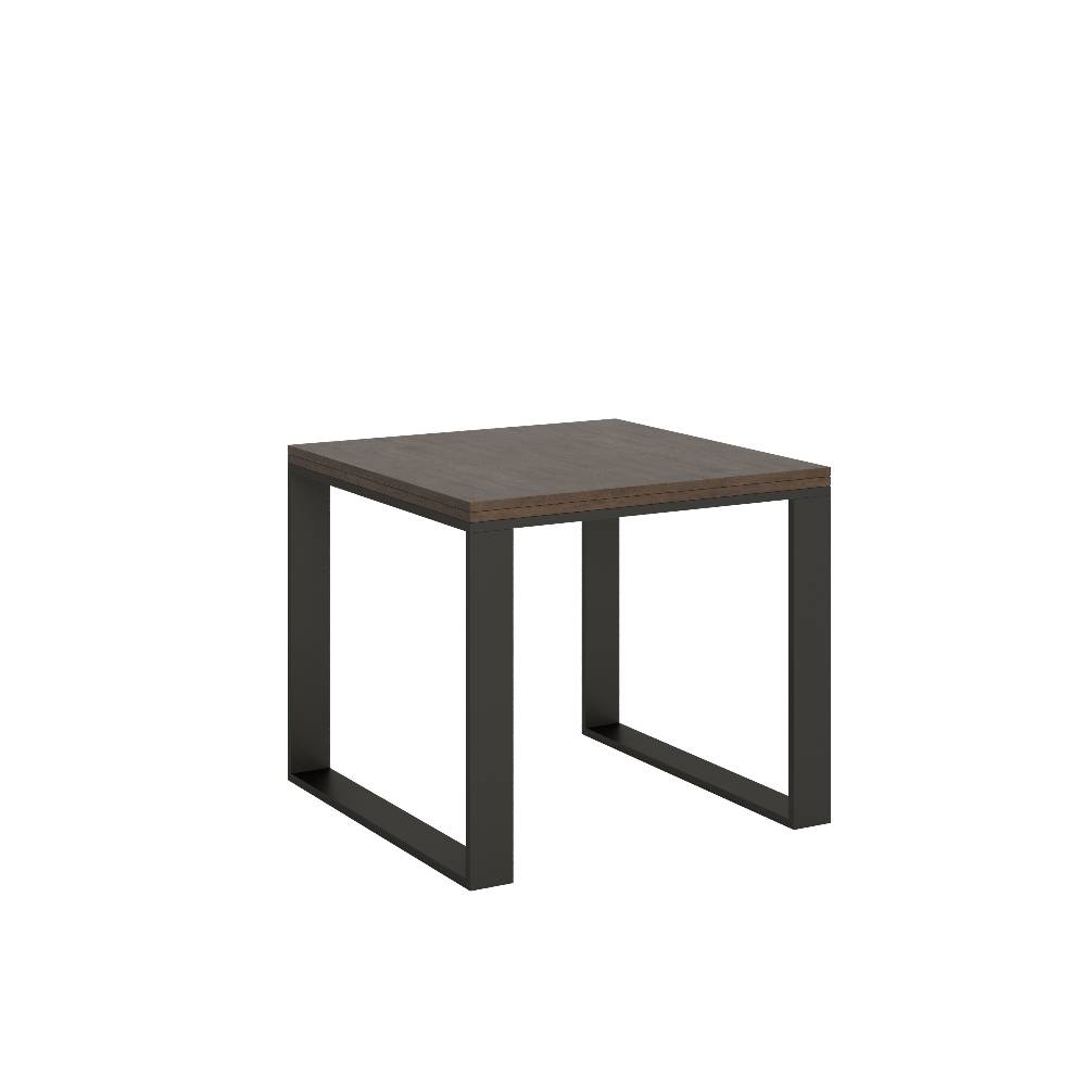 Itamoby Tavolo Tecno Libra Noce 90×90 Allungato 90×180 telaio Antracite Pezzi Unici