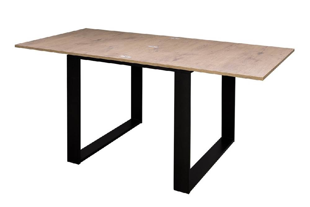 Itamoby Tavolo Tecno Libra Quercia Natura 90×90 Allungato 90×180 telaio Antracite Soddisfazione Garantita