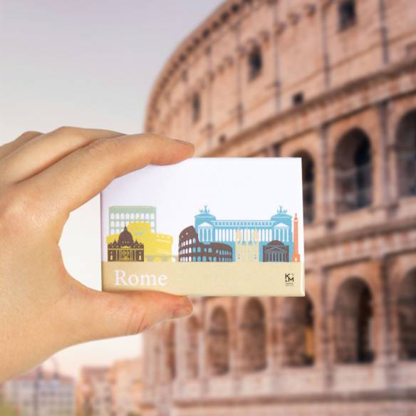 Kalamitica Calamita Design Skyline ROMA - Magnete Decorativo per Frigo e Lavagna Pezzi Unici