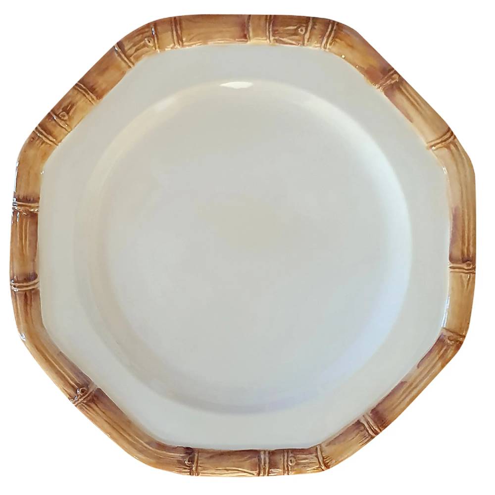 Les Ottomans Bamboo Handpainted Ceramic Plates BAB01 Sottocosto