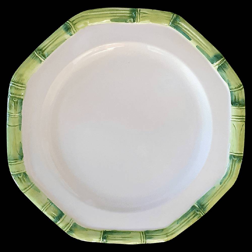 Les Ottomans Bamboo Handpainted Ceramic Plates BAB02 Convenienza